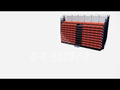 Kursi Bleacher Aluminium yang dapat ditarik dengan konfigurasi lorong dan lantai opsional