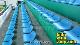Tempat Duduk Stadion Eco L Cetakan Tiup HDPE Tahan Lama