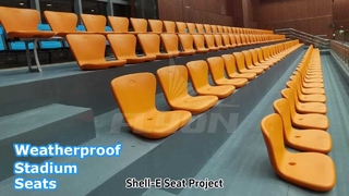 Tempat Duduk Stadion Plastik Tahan Lama Shell-E Tahan Cuaca